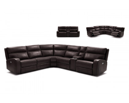 J&M Cozy Motion Sectional - Chocolate