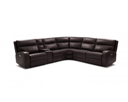 J&M Cozy Motion Sectional - Chocolate