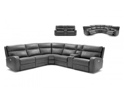 J&M Cozy Motion Sectional - Gray