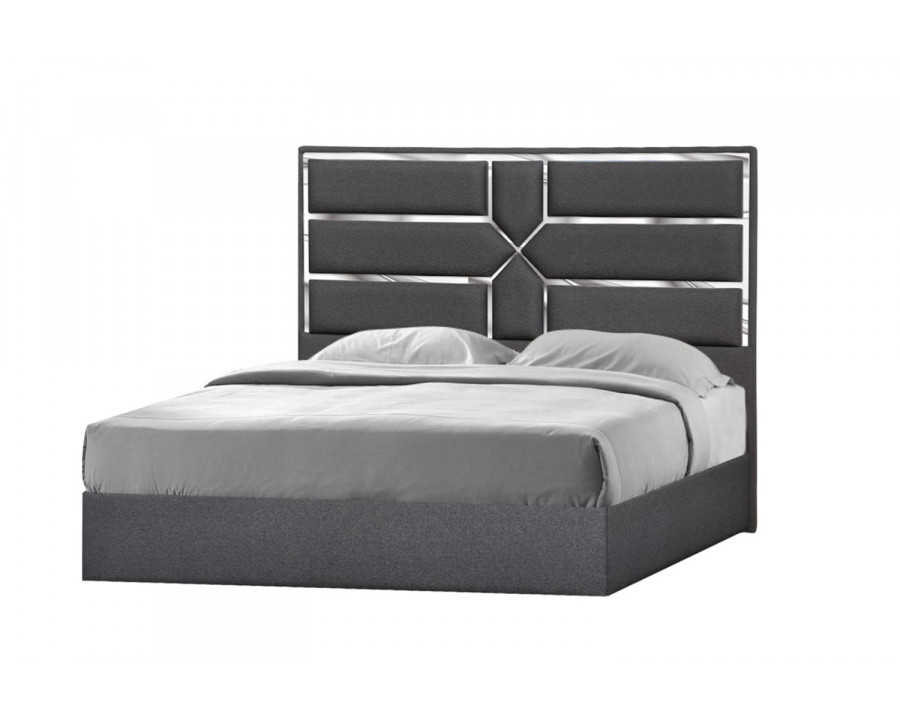 J&M Da Vinci King Bed - Charcoal