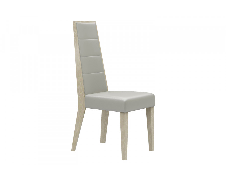 J&M - Chiara Dining Chair in Light Walnut/Gray