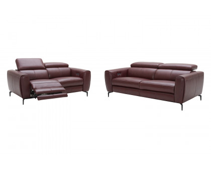 J&M Lorenzo Loveseat - Merlot