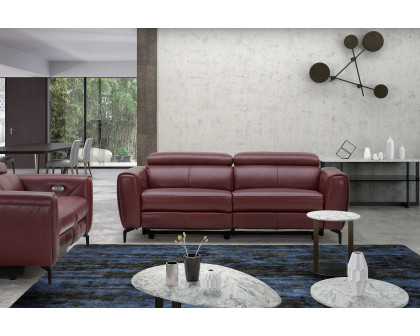 J&M Lorenzo Loveseat - Merlot