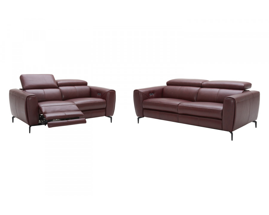 J&M Lorenzo Sofa - Merlot