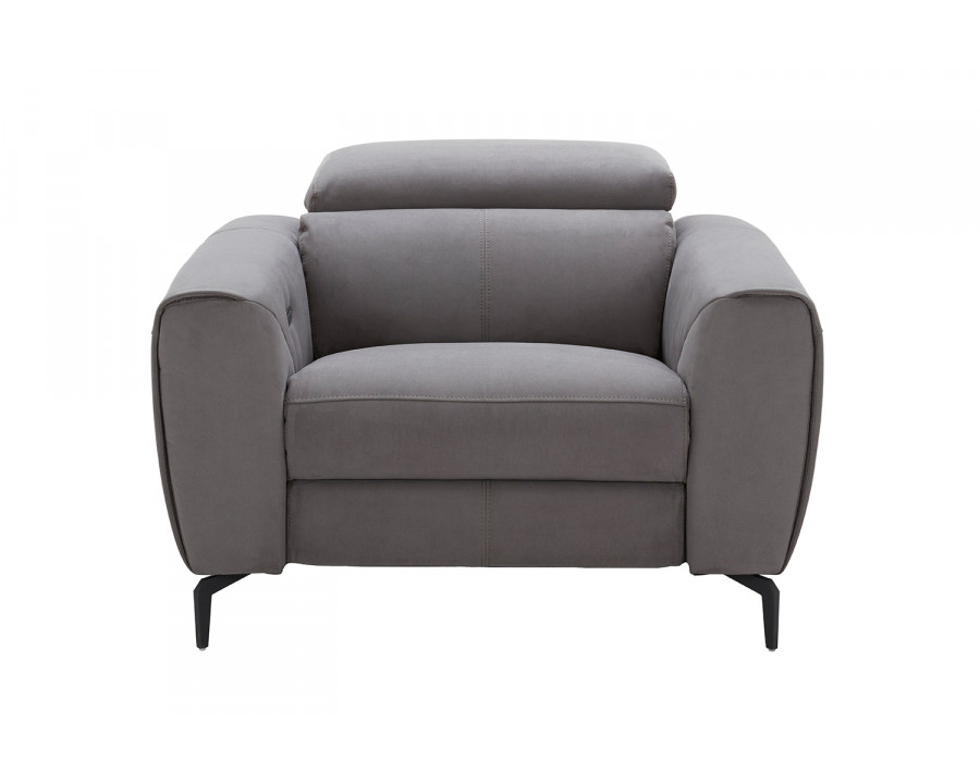 J&M Lorenzo Chair - Gray, Fabric