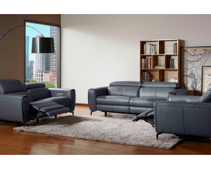 J&M Lorenzo Loveseat - Blue/Gray