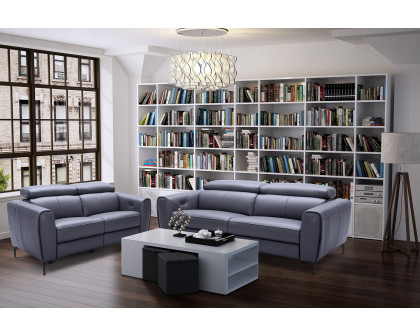 J&M Lorenzo Sofa - Blue/Gray