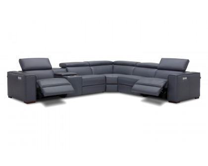 J&M Picasso Motion Sectional - Blue Gray