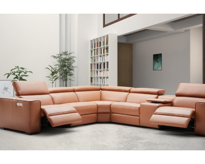 J&M Picasso Motion Sectional - Caramel