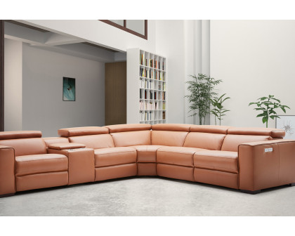 J&M Picasso Motion Sectional - Caramel