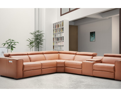 J&M Picasso Motion Sectional - Caramel