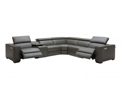 J&M Picasso Motion Sectional - Dark Gray