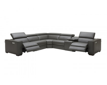 J&M Picasso Motion Sectional - Dark Gray