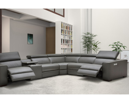 J&M Picasso Motion Sectional - Dark Gray