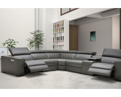 J&M Picasso Motion Sectional - Dark Gray