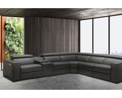 J&M Picasso Motion Sectional - Dark Gray