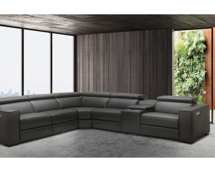 J&M Picasso Motion Sectional - Dark Gray