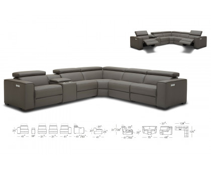 J&M Picasso Motion Sectional - Dark Gray