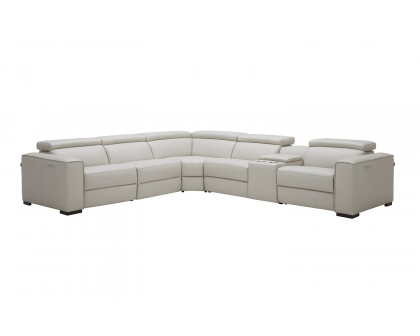 J&M Picasso Motion Sectional - Silver Gray