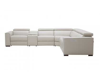 J&M Picasso Motion Sectional - Silver Gray