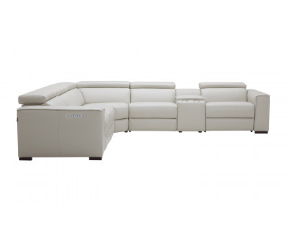 J&M Picasso Motion Sectional - Silver Gray