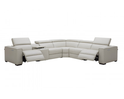 J&M Picasso Motion Sectional - Silver Gray