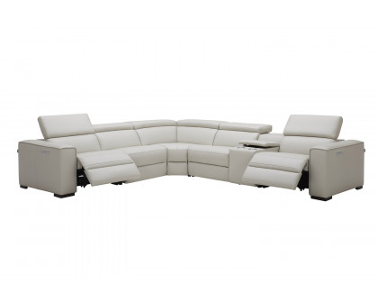 J&M Picasso Motion Sectional - Silver Gray