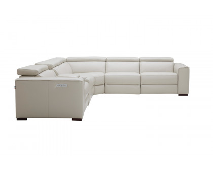 J&M Picasso Motion Sectional - Silver Gray