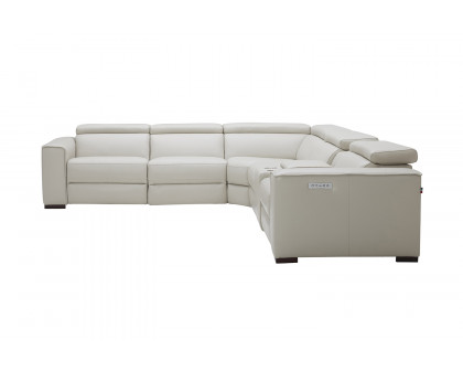 J&M Picasso Motion Sectional - Silver Gray