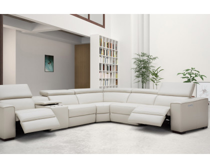 J&M Picasso Motion Sectional - Silver Gray