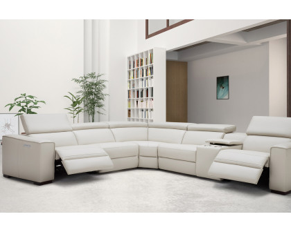 J&M Picasso Motion Sectional - Silver Gray