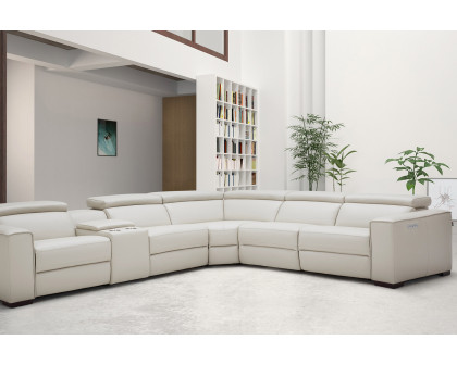 J&M Picasso Motion Sectional - Silver Gray