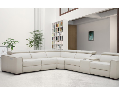 J&M Picasso Motion Sectional - Silver Gray