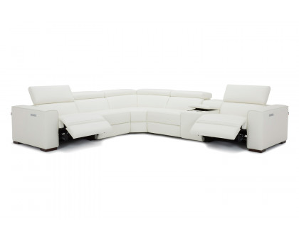 J&M Picasso Motion Sectional - White