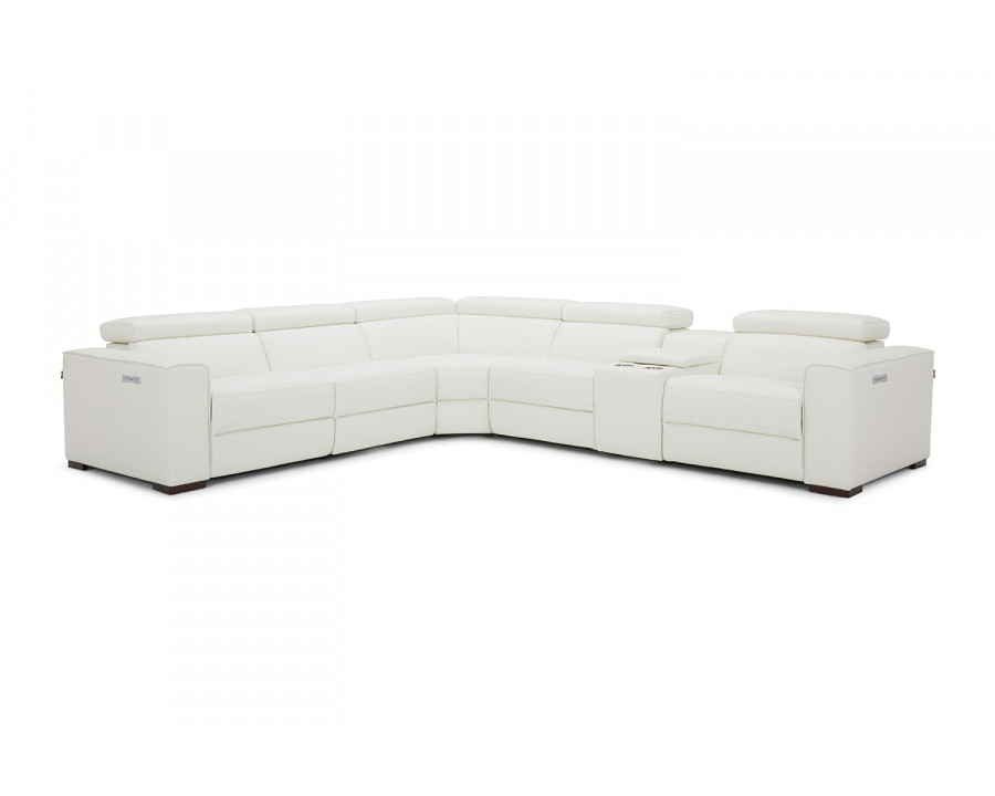 J&M Picasso Motion Sectional - White