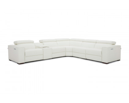 J&M Picasso Motion Sectional - White