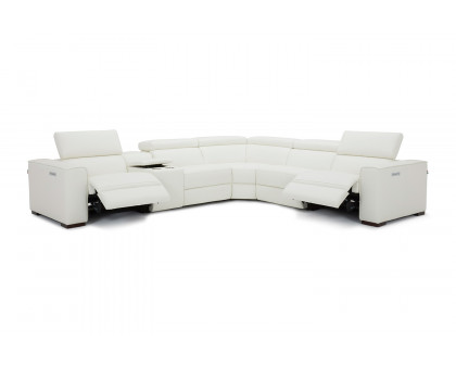 J&M Picasso Motion Sectional - White