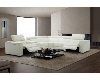 J&M Picasso Motion Sectional - White