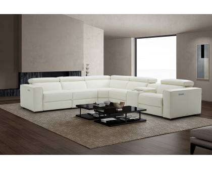 J&M Picasso Motion Sectional - White