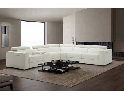 J&M Picasso Motion Sectional - White