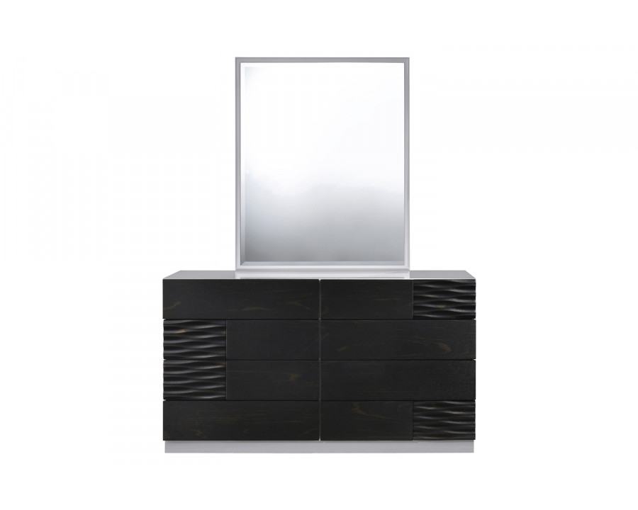 J&M - Tribeca Dresser & Mirror in Black/Gray