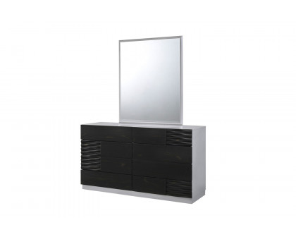 J&M - Tribeca Dresser & Mirror in Black/Gray