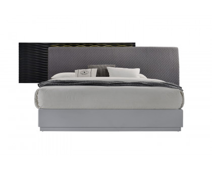 J&M Tribeca King Size Bed - Black/Gray