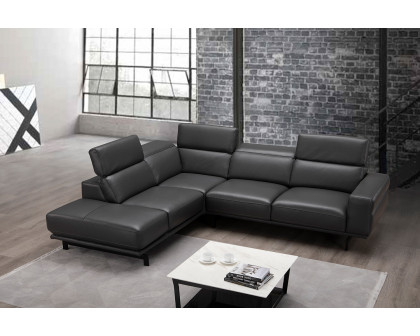 J&M™ Davenport Sectional - Left Facing, Slate Gray