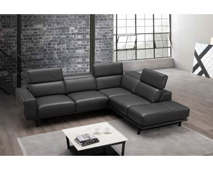 J&M Davenport Sectional - Right Facing, Slate Gray