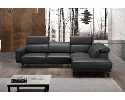 J&M Davenport Sectional - Right Facing, Slate Gray