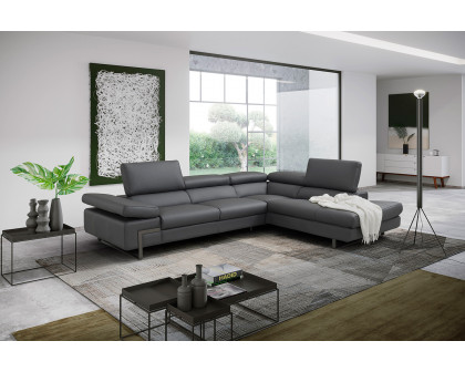 J&M I716 Sectional - Right Hand Facing Chaise, Gray