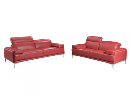 J&M Nicolo Loveseat - Red