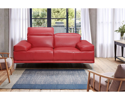 J&M Nicolo Loveseat - Red