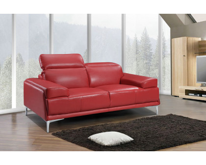 J&M Nicolo Loveseat - Red